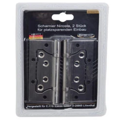 Scharnier Edelstahl Platzsparender Einbau 100x75mm 2Stk.