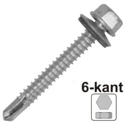 Bohrschraube Mit Dichtscheibe 4,8x13mm Verz. DIN 7504 K