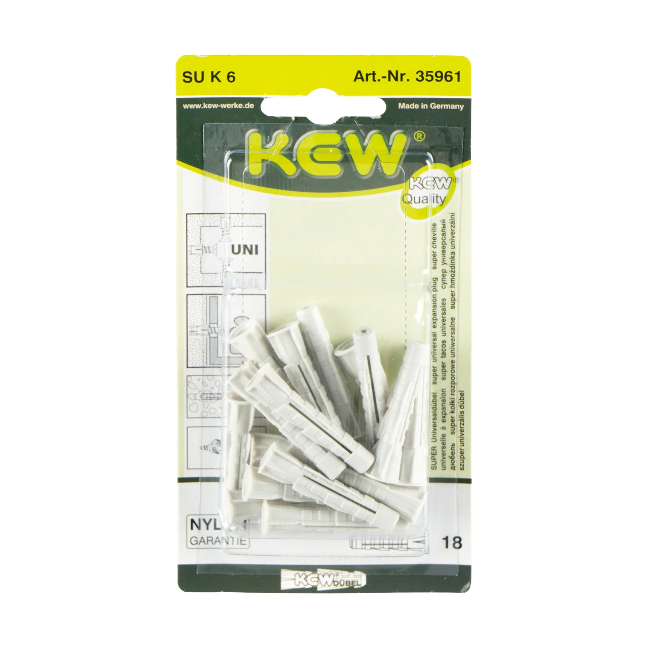 Universaldübel Set 6 Mm 18 Stück Mit Kragen Aus Polyamid – Bild 2