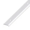 Rund-Abschluss-Profil 25 X 6 Mm Silber Gerillt Gelocht