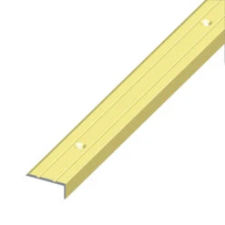 Winkel-Abschluss-Profil 25 X 10 Mm Messing Gerillt Gelocht