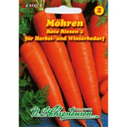 Saatgut Speisemöhre Roter Riese Ertragreich Für Ca. 75 M²