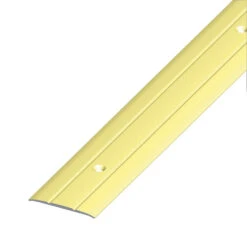 Übergangsprofil Flach 200 X 3,7 X 0,25 Cm Aus Aluminium In Messing, Gelocht