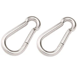 Karabiner 4 X 40 Mm Verzinkt, 2 StĂŒck, Belastbarkeit 10 Kg