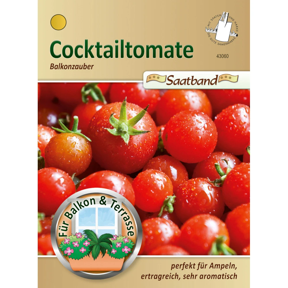 Saatgut Cocktailtomate Balkonzauber, Ca. 2 Meter Saatband Ideal FĂŒr Ampeln