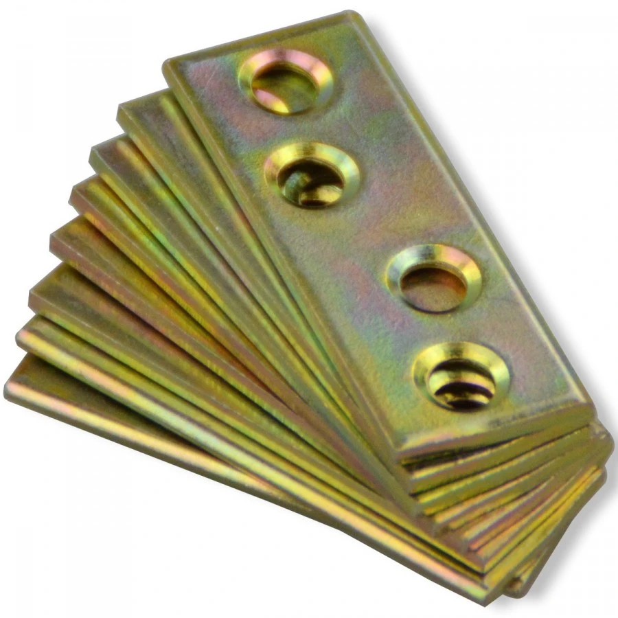 Verbindungsblech-Set Gelb 40 X 15 Mm 8tlg Verzinkt
