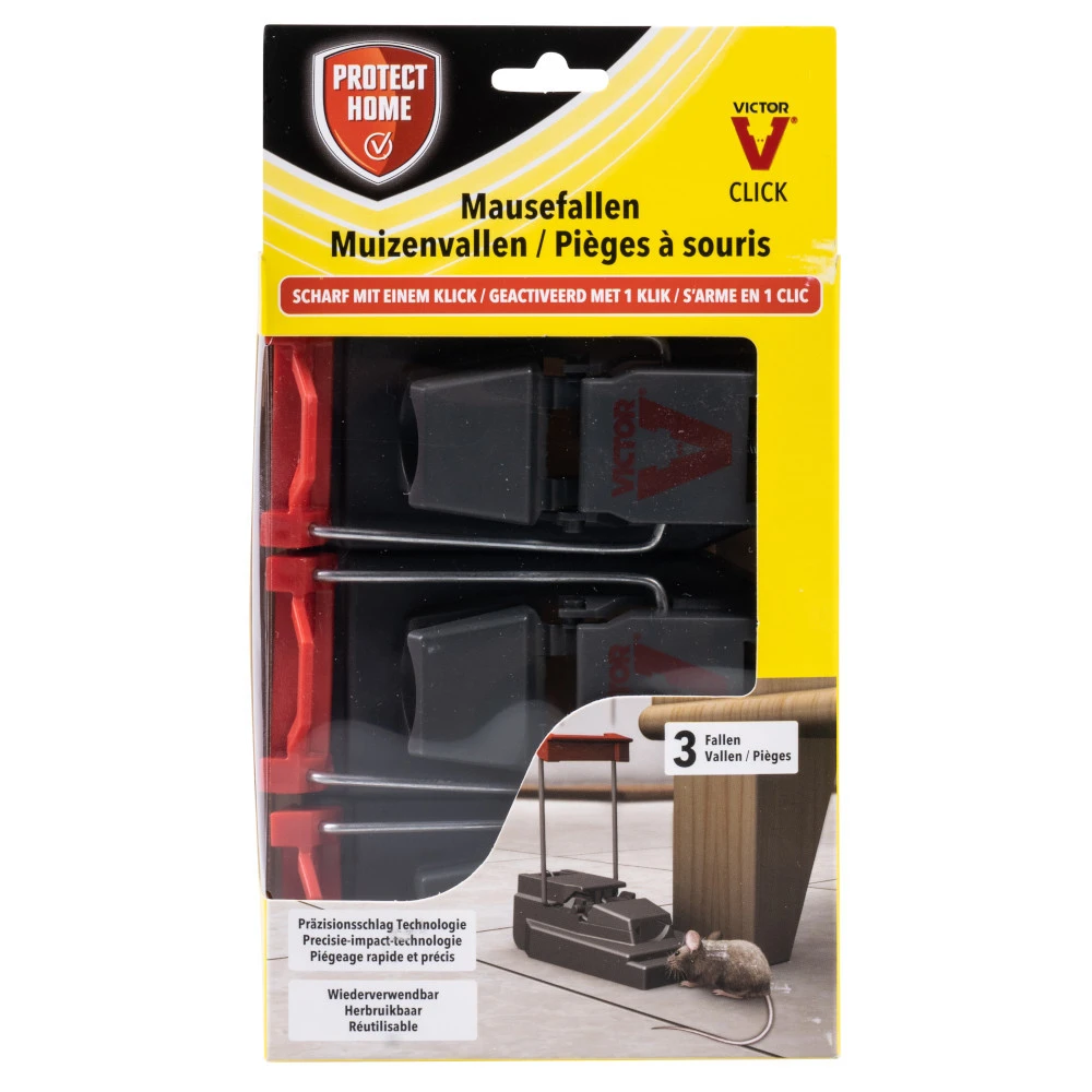 Protect Home Mausefallen-Set Click 3 StĂŒck Aus Kunststoff â Bild 2