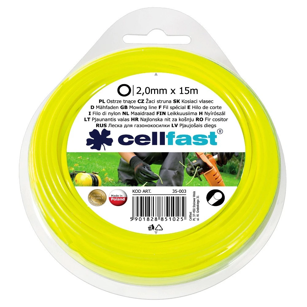 Cellfast Trimmerersatzfaden 2,0 Mm X 15 M Rund Aus Nylon