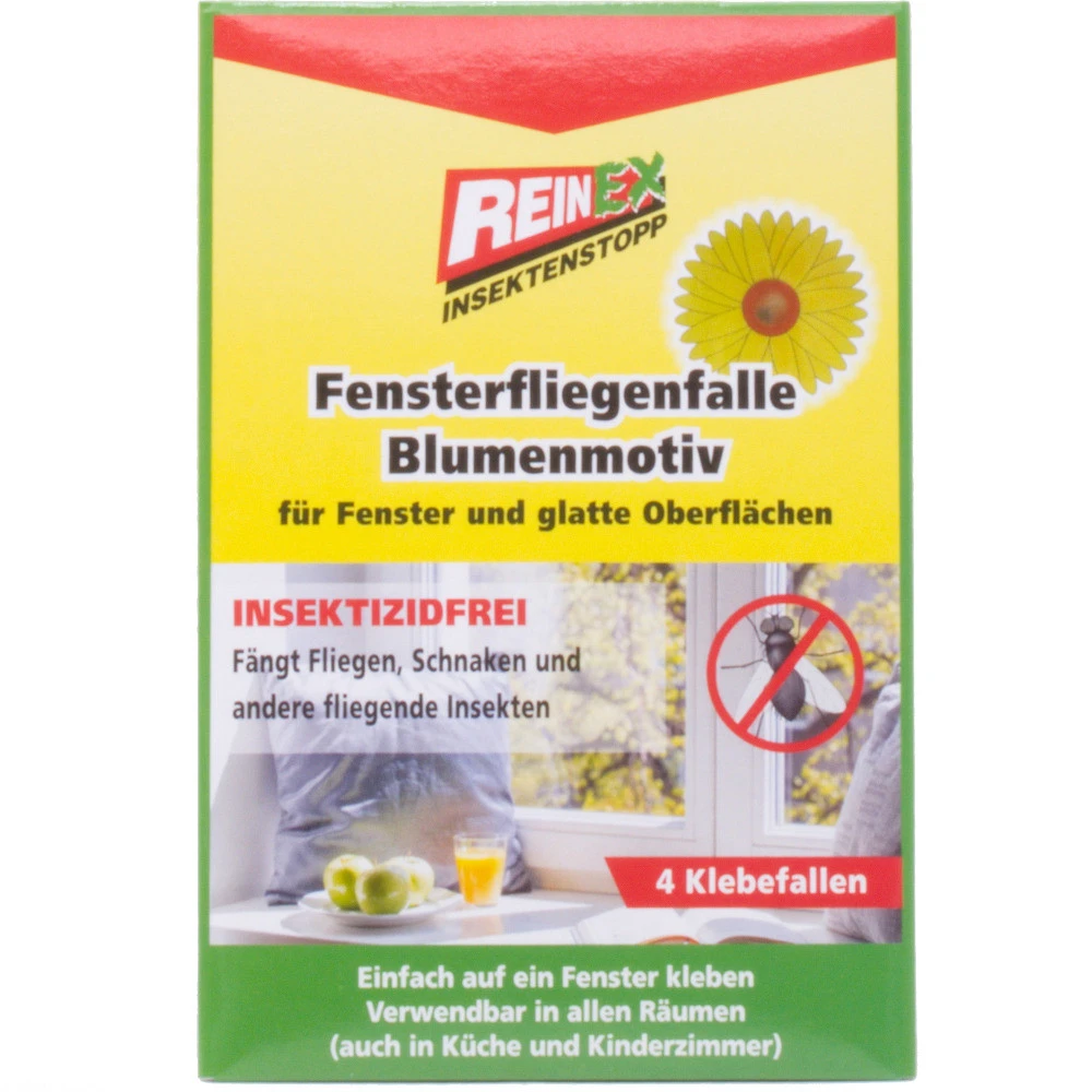 Reinex Fenster-Fliegenfalle Blumenmotiv