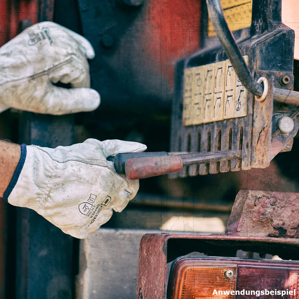 Handschuhe Driver Größe 9, L Aus Rindsvollleder In Hellgrau – Bild 2