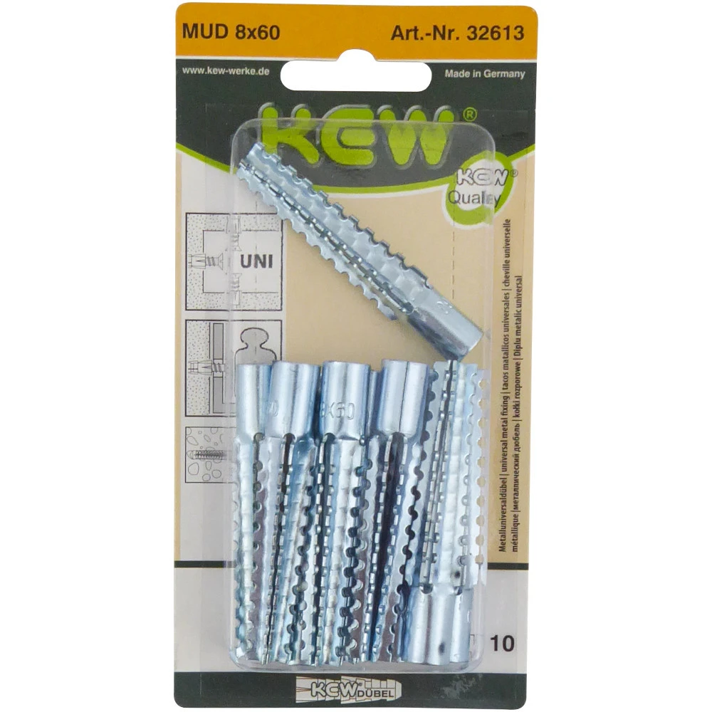 Universaldübel Set 10 Stück 8 X 60 Mm Aus Metall – Bild 2