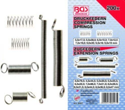 Federn-Sortiment Zug Und Druckfedern 200tlg.