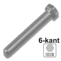 Maschinenschraube 12x160 Mm M12 DIN933 Galvanisch Verzinkt 8.8 Sechskantschraube