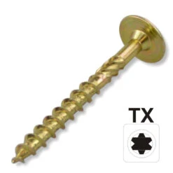 Holzbauschraube 8,0x160mm TX Tellerkopf Teilgewinde Galv. Verzinkt Konstruktionsschraube