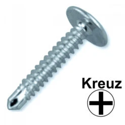 Linsen-Blechschraube 4,2 X 16 Mm, Bohrspitze, Scheibe, Verzinkt