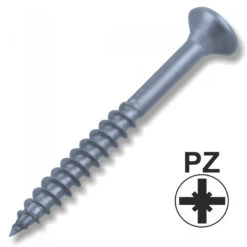 Spanplattenschraube 6,0x50mm A2 Edelstahl Senkkopf Teilgewinde PZ Kreuz