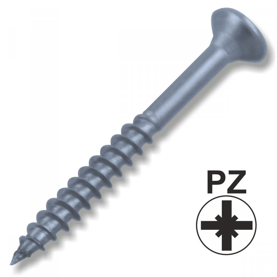 Spanplattenschraube 6,0x50mm A2 Edelstahl Senkkopf Teilgewinde PZ Kreuz