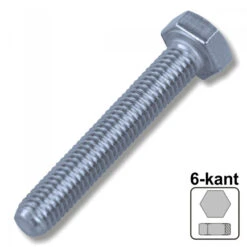 Maschinenschraube 10,0x30 Mm M10 DIN933 A2 Edelstahl 6-kant Sechskantschraube