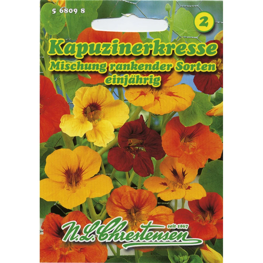 Saatgut Kapuzinerkresse Mischung Rankend, Gefüllte Und Halbgefüllte Blüten Essbar