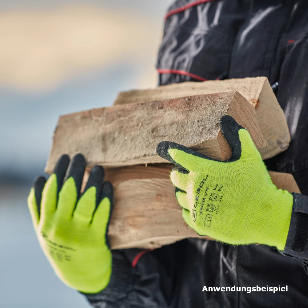 Montage-Handschuh ''Winter Lite'' Größe 10 In Gelb – Bild 2