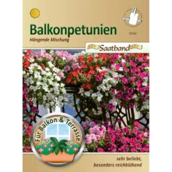 Saatgut Balkonpetunien Hängende Mischung, Ca. 2 Meter Saatband