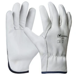 Handschuhe Driver Größe 9, L Aus Rindsvollleder In Hellgrau