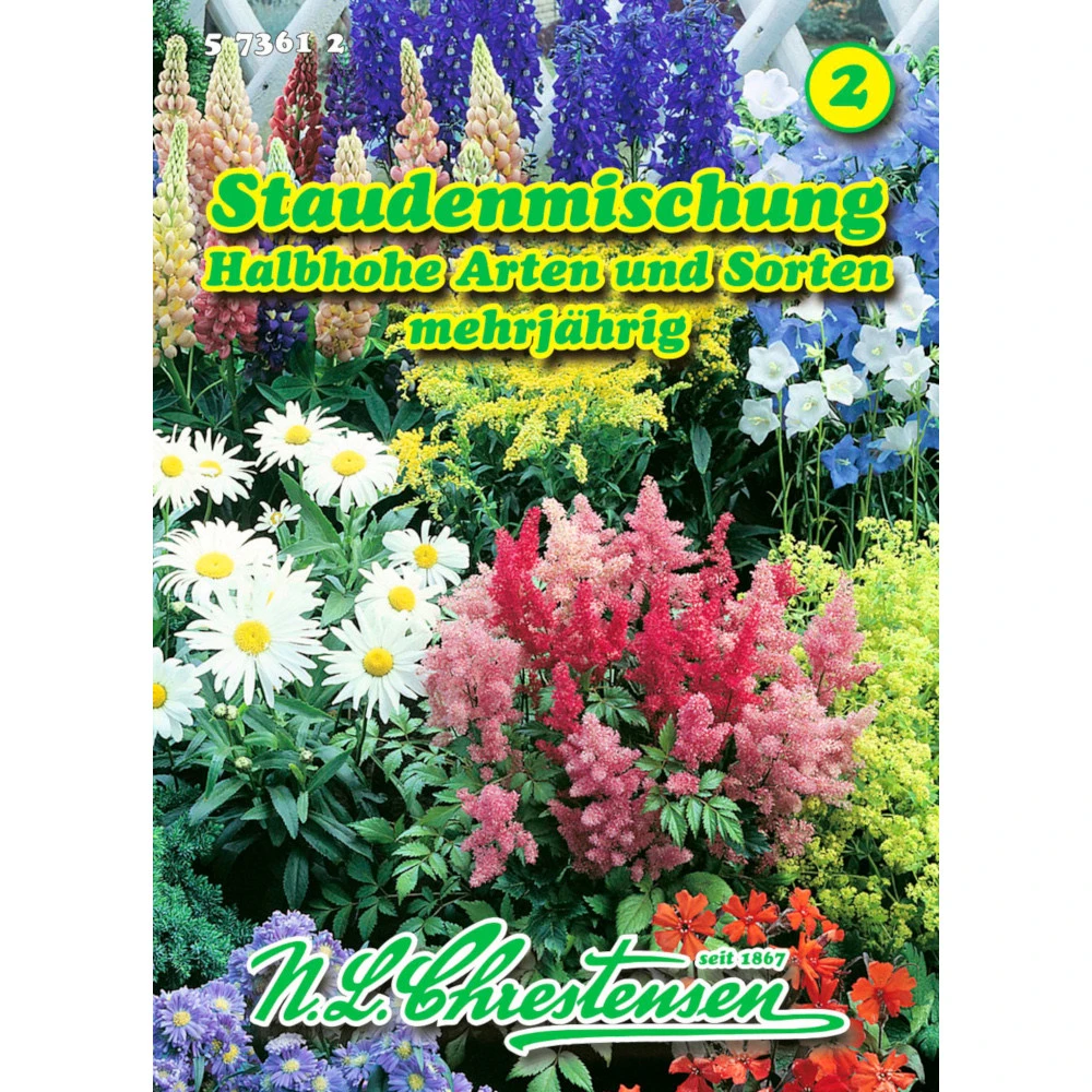 Saatgut Staudenmischung Halbhohe Sorten Mehrjährig Für Ca. 100 Pflanzen