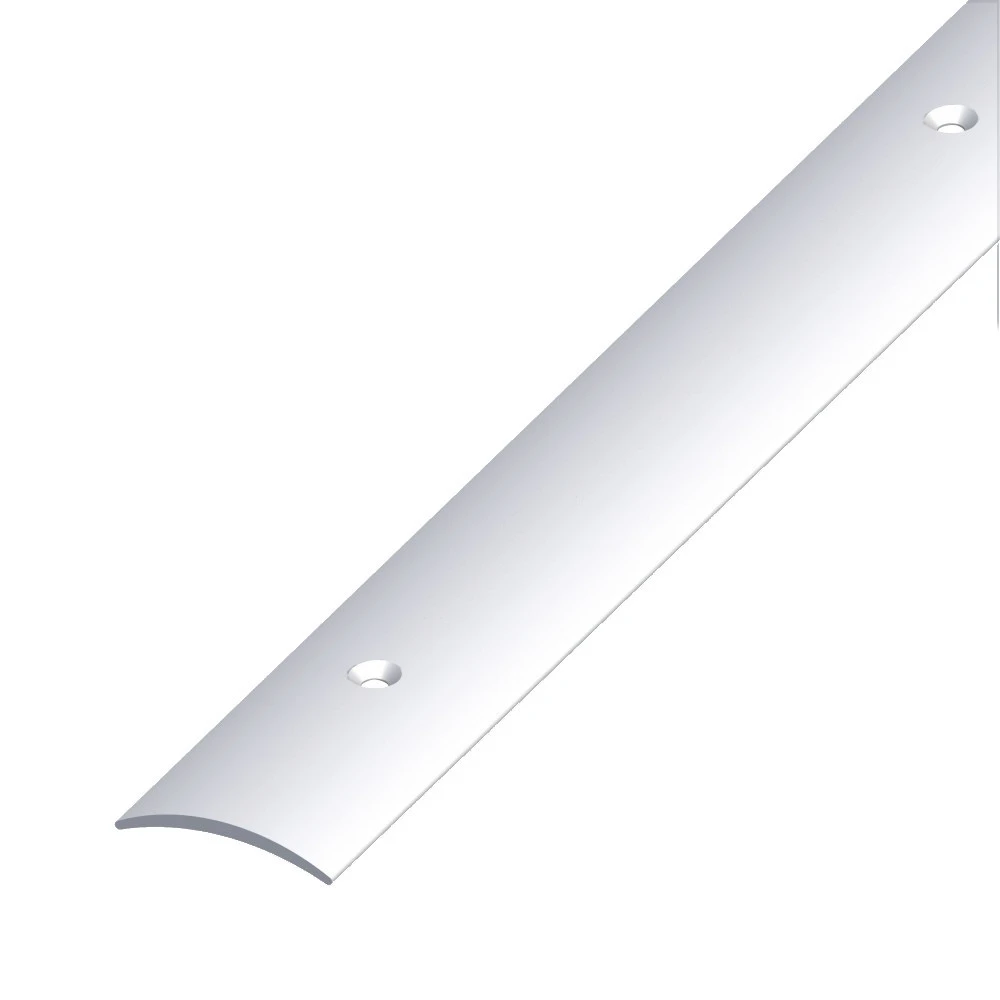 Übergangsprofil 30 X 5 Mm Silbereloxiert Gewölbt Gelocht