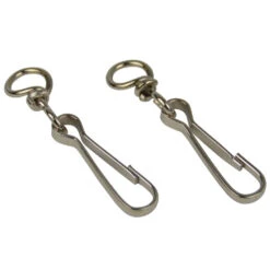 Simplex-Karabiner Mit Wirbel, 40 Mm, 2 Stück