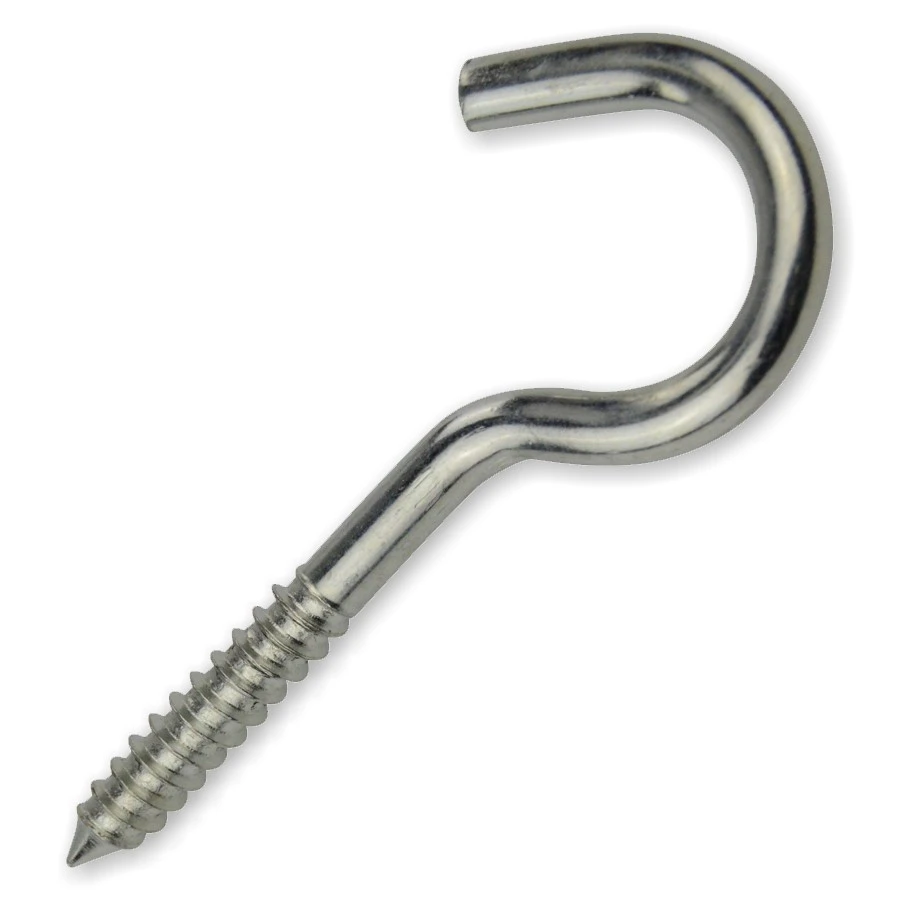 Schraubhaken Gebogen 100x8,8mm Offen Galvanisch Verzinkt