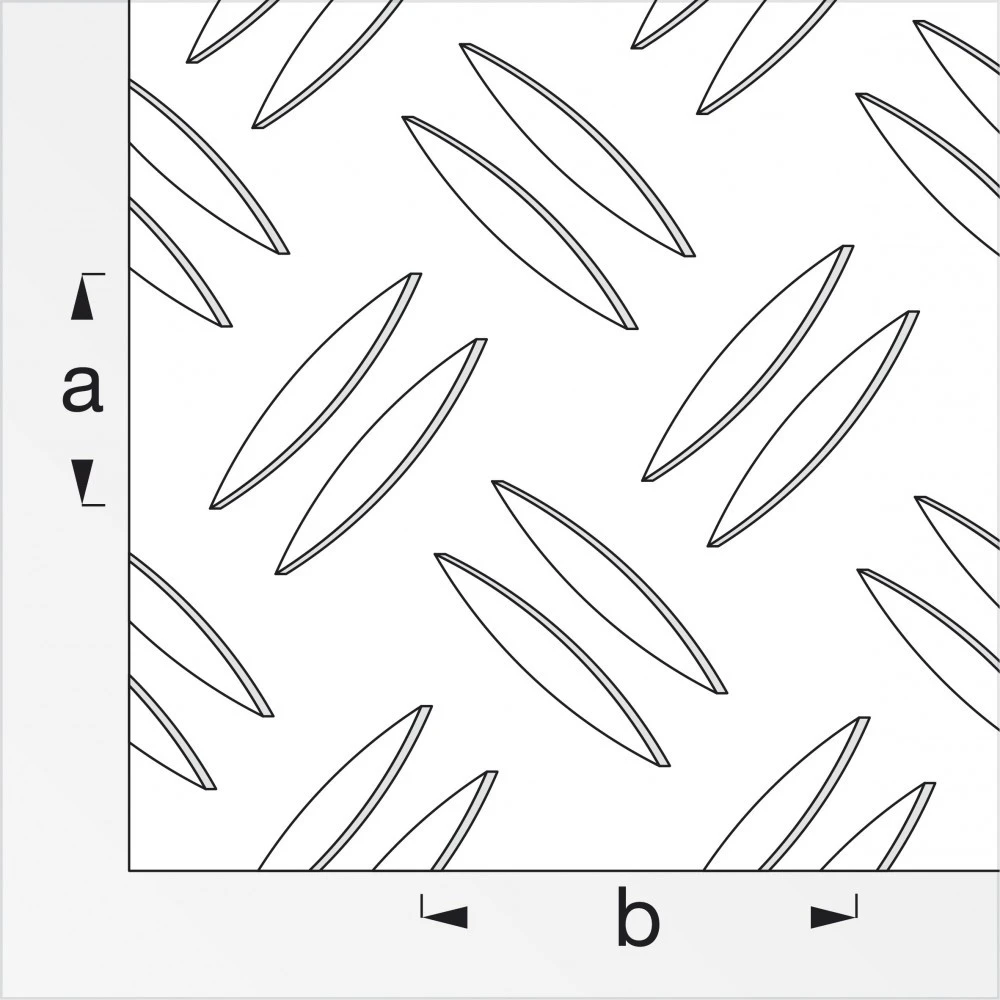Riffelblech Aluminium Blank 1,5/2 X 250 X 500 Mm