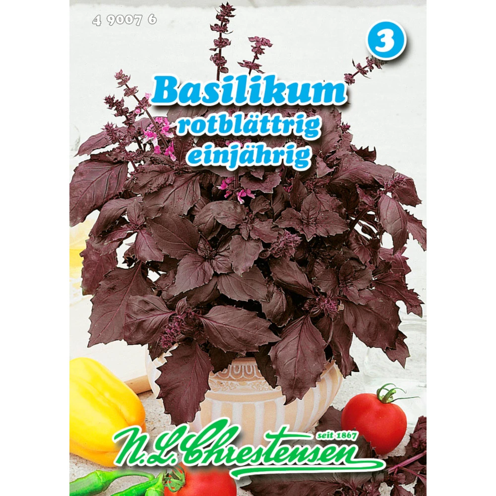 Saatgut Basilikum Rotblättrig Gewürzkraut Einjährig, Für Ca. 150 Pflanzen