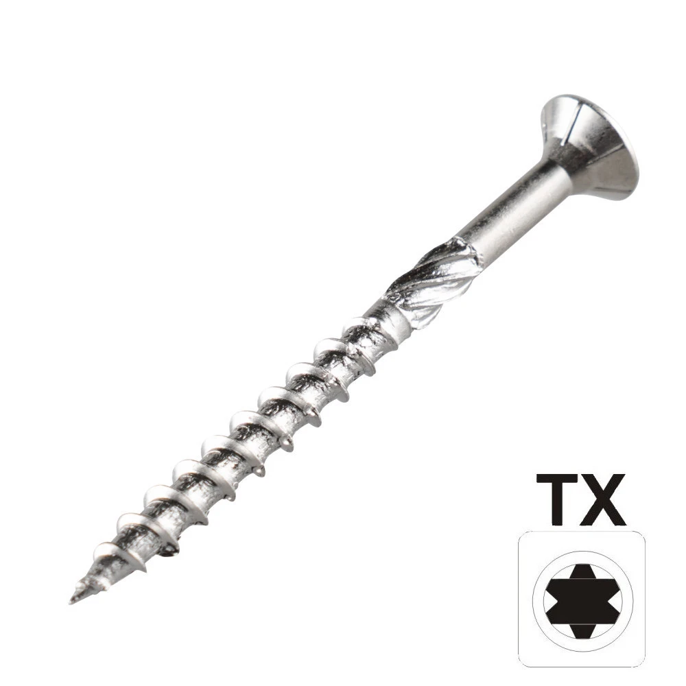 Terrassenschraube 5,0 X 50 Senkkopf Teilgewinde TX I-Stern