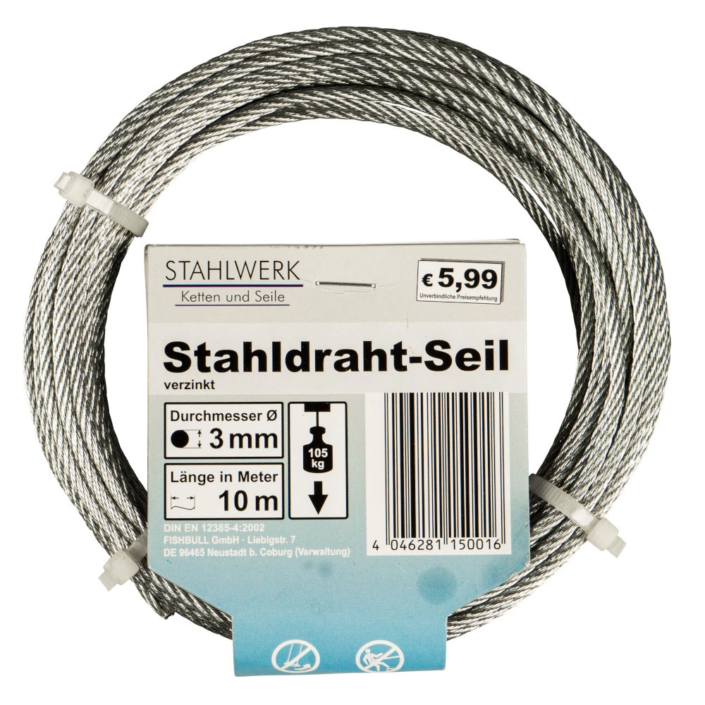 Stahlseil Ă 3 Mm 10 M Verzinkt