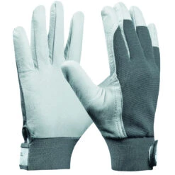 Handschuhe Uni Fit Comfort Größe 11, XXL Aus Ziegenleder In Hellgrau