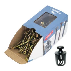 Spanplattenschraube 6,0 X 80 Senkkopf Teilgewinde IVZ 1 Kg