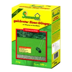 Sonnenhof Eisendünger, Gekörnt 3 Kg Für Rasenflächen Ca. 100 M²