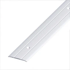 Übergangsprofil Flach 200 X 3,7 X 0,25 Cm Aus Aluminium In Silber, Gelocht