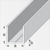 Quadrat-U Alu Blank 15,5 X 1,5mm 1m