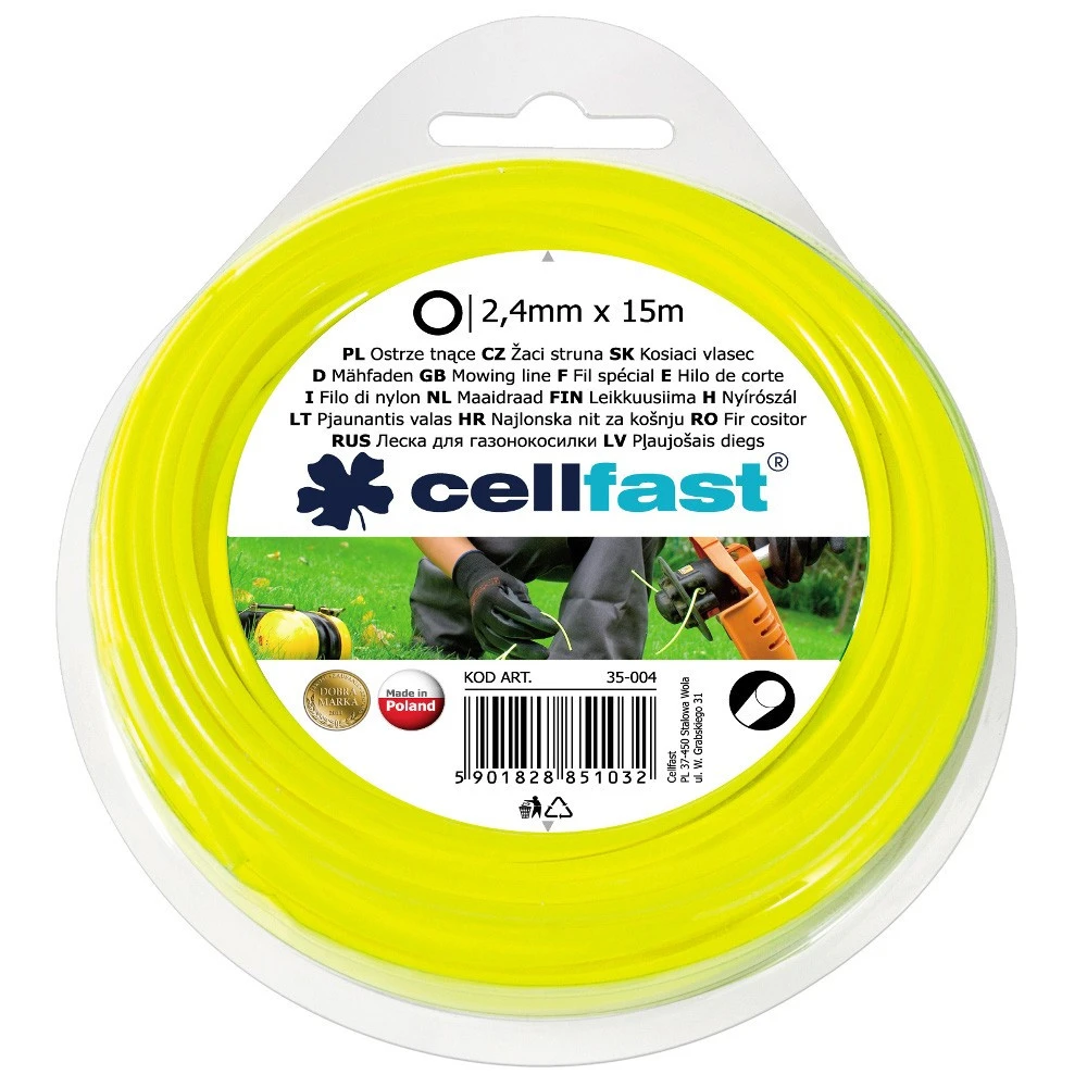 Cellfast Trimmerersatzfaden 2,4 Mm X 15 M Rund Aus Nylon