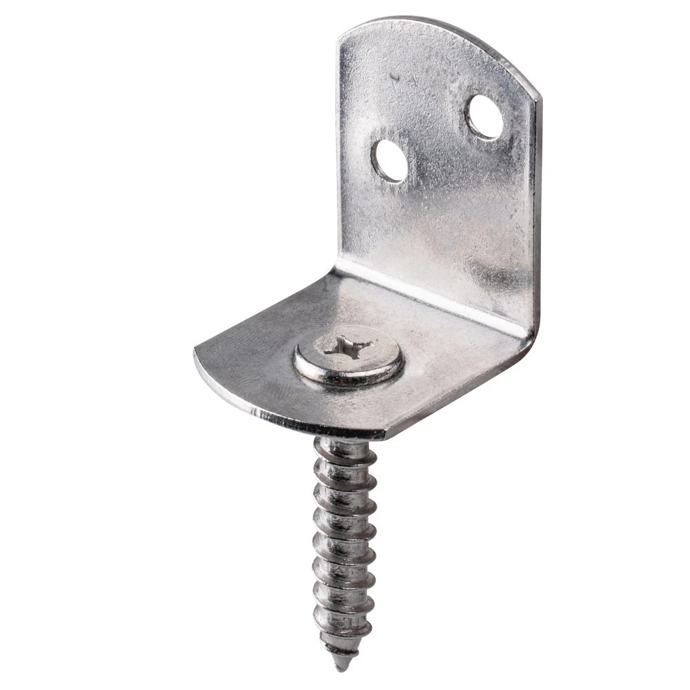 Flechtzaunbeschlag In L-Form Mit Holzschraube Aus A2 Edelstahl