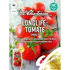 Saatgut Longlife-Tomate Cindel F1 Für Ca. 5 Pflanzen