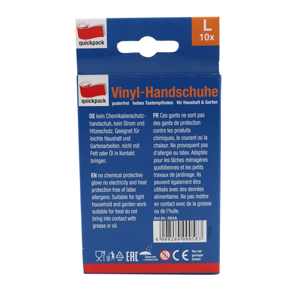 Handschuhe Aus Vinyl In Größe L, 10 Stück – Bild 2