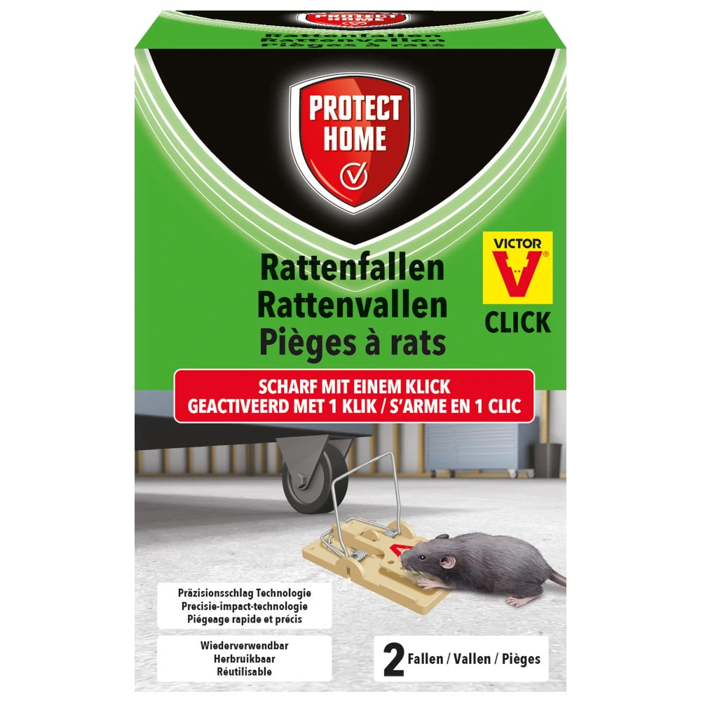 Protect Home Mausefallen-Set Click 2 StĂŒck Mit Schlagfalle â Bild 2