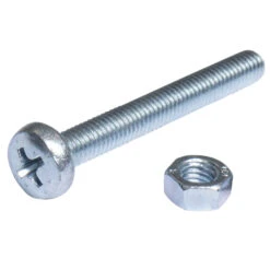 Linsenschrauben Kreuzschlitz M4x16 Verzinkt Mit Muttern
