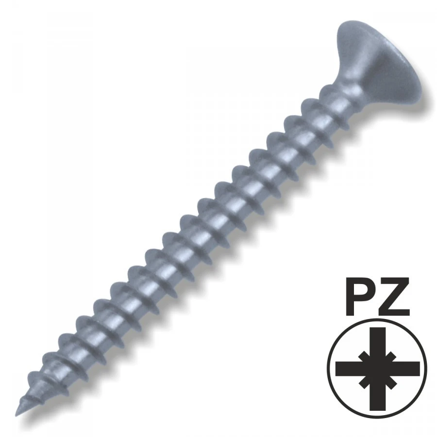 Spanplattenschraube 3,0x20mm A2 Edelstahl Senkkopf Vollgewinde PZ Kreuz